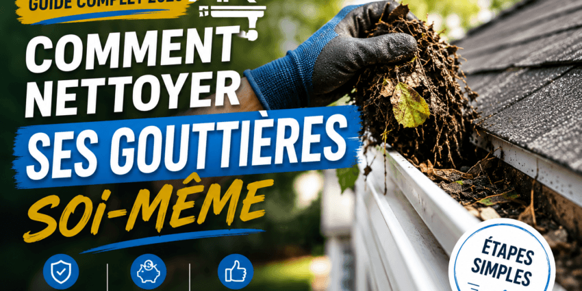 Nettoyer ses gouttières soi-même à l'échelle en toute sécurité